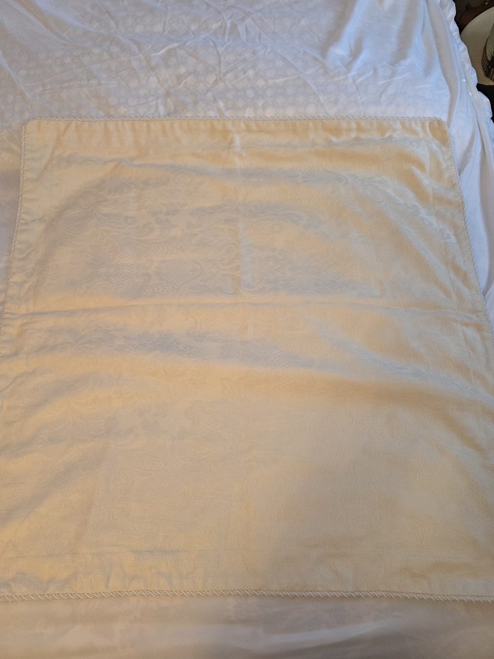 Ralph Lauren Cream Decorative Pillow Sham with Braided Trim (3 Available) - Picture 3 of 7